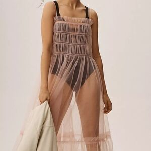 Sheer smocked dress